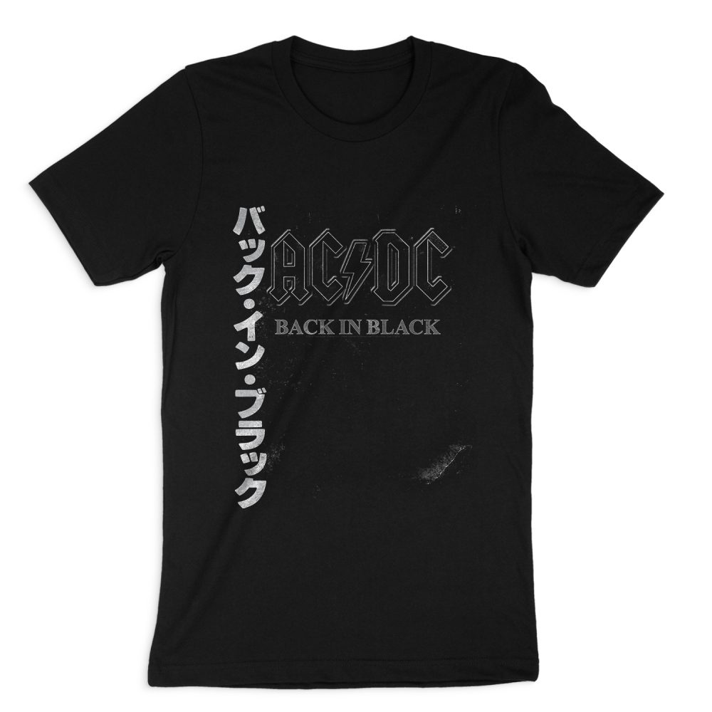 AC DC BAND BACK IN THE DAY KANJI SHORT SLEEVE T-SHIRT
