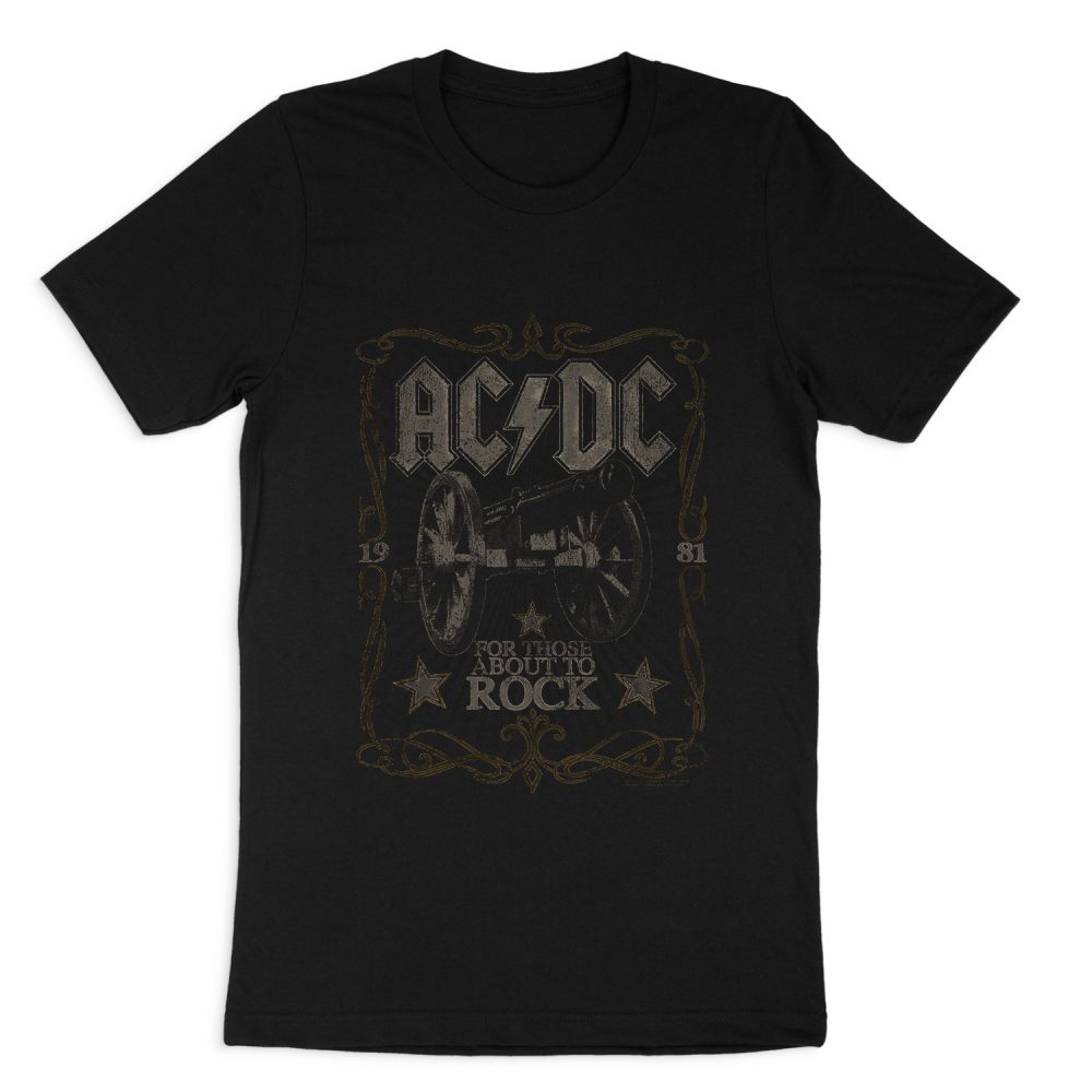 AC DC BAND ROCK LABEL SHORT SLEEVE T-SHIRT