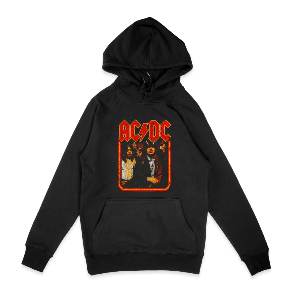 AC DC GROUP DISTRESSED HOODIE