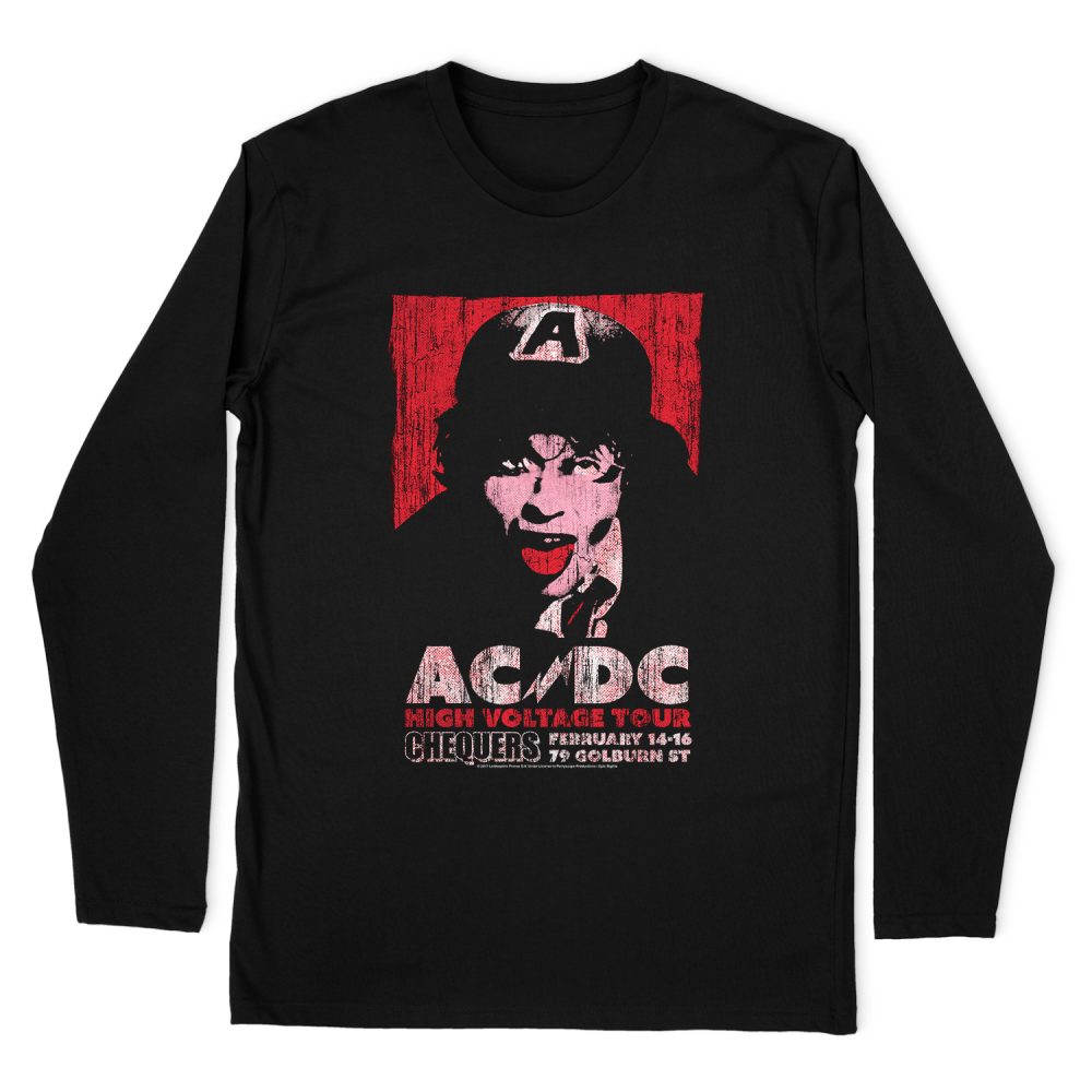 AC DC AC DC HIGH VOLTAGE LIVE 1975 LONG SLEEVE T-SHIRT