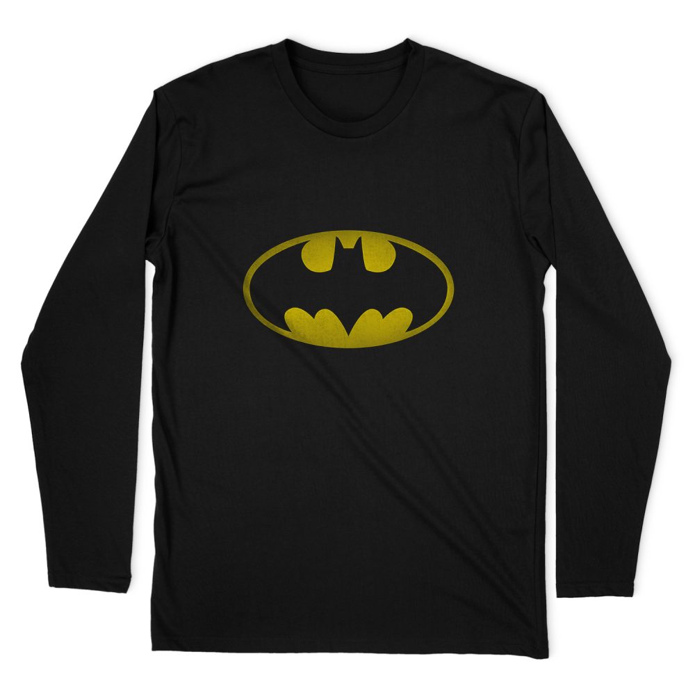 BATMAN WASHED BAT LOGO LONG SLEEVE T-SHIRT