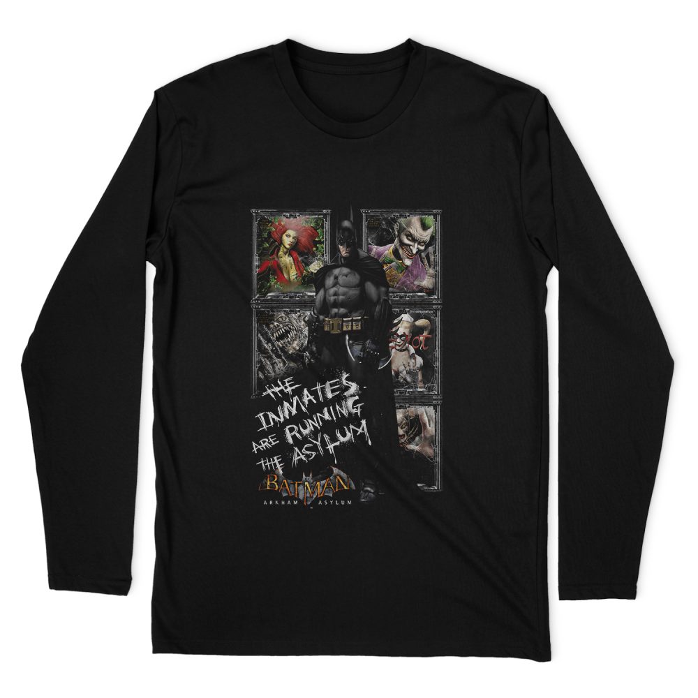 BATMAN - ARKHAM RUNNING THE ASYLUM LONG SLEEVE T-SHIRT