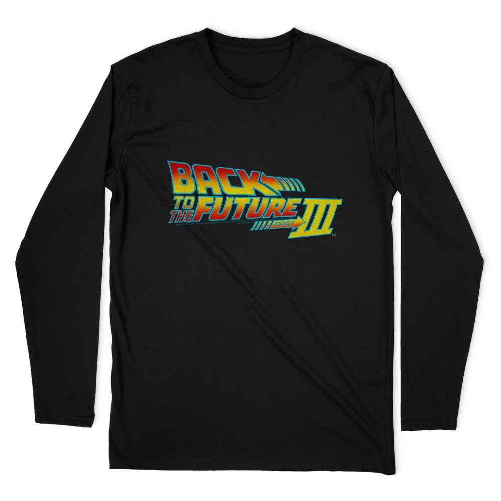 BACK TO THE FUTURE III LOGO LONG SLEEVE T-SHIRT