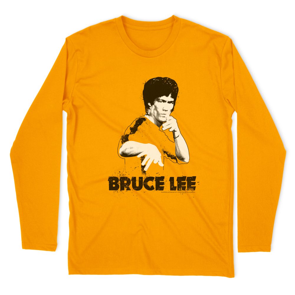 BRUCE LEE SUIT SPLATTER LONG SLEEVE T-SHIRT