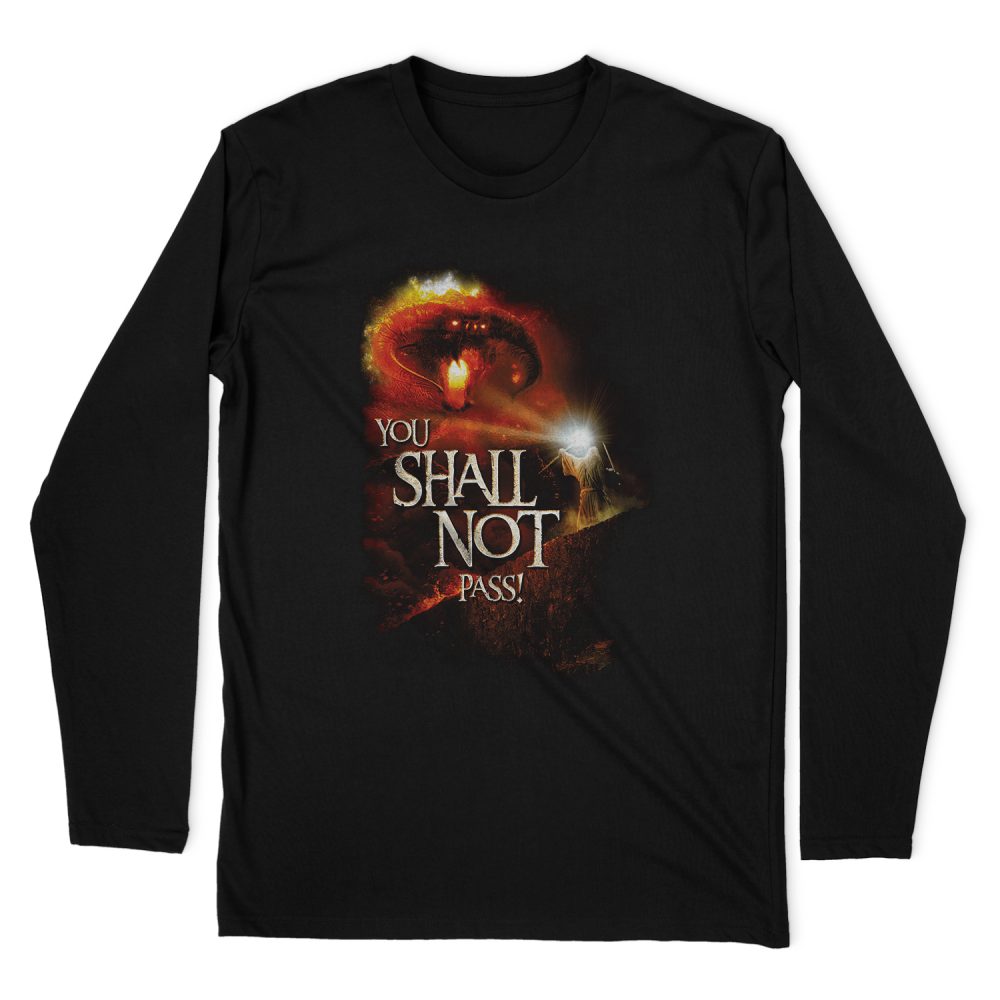 LORD OF THE RINGS YOU SHALL NOT PASS LONG SLEEVE T-SHIRT