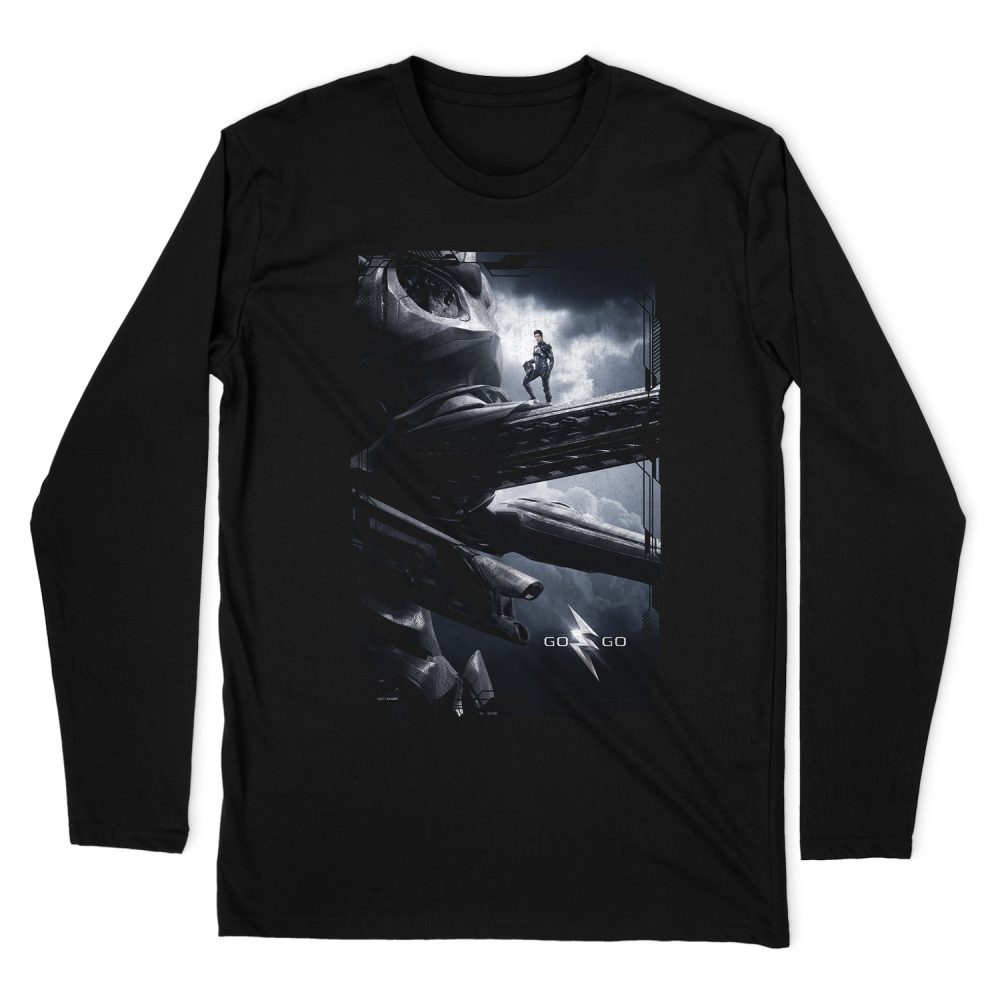 POWER RANGERS BLACK ZORD POSTER LONG SLEEVE T-SHIRT
