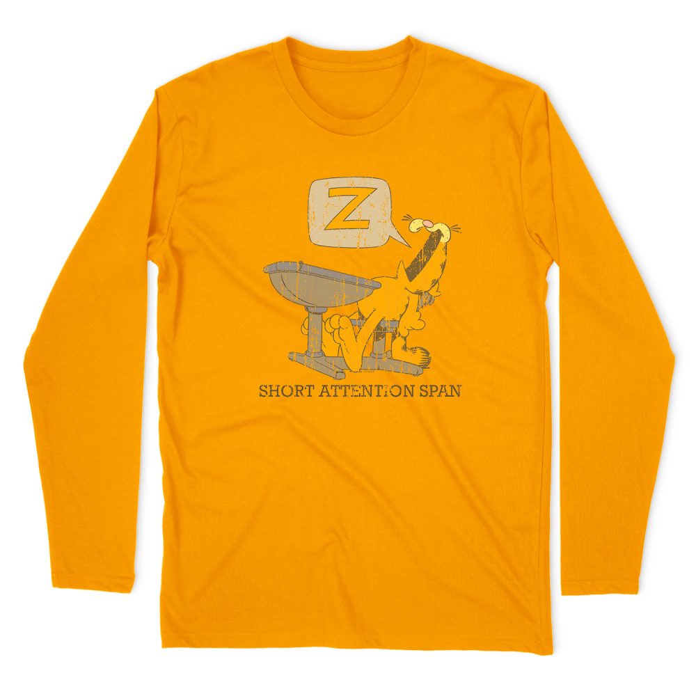 GARFIELD ATTENTION SPAN LONG SLEEVE T-SHIRT