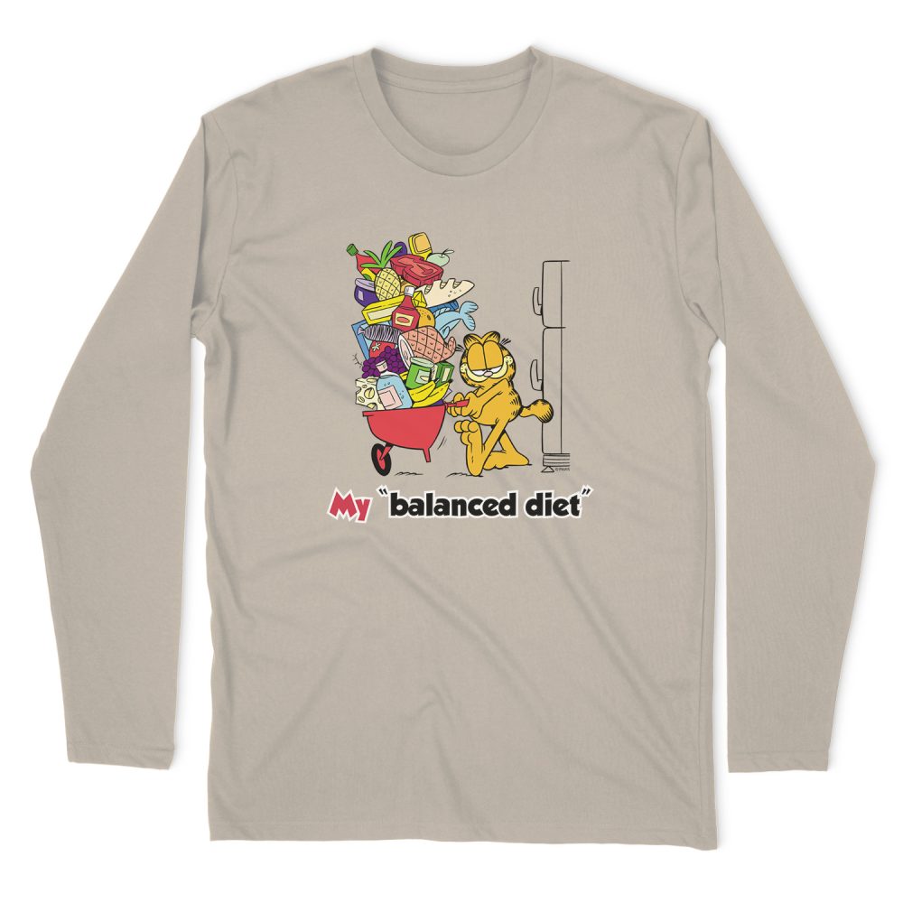 GARFIELD BALANCED DIET LONG SLEEVE T-SHIRT
