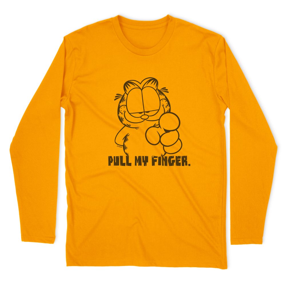 GARFIELD PULL MY FINGER LONG SLEEVE T-SHIRT