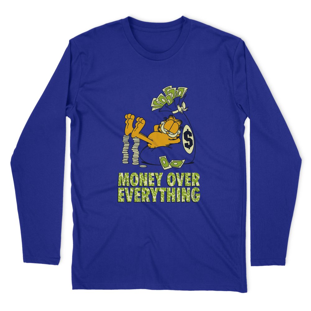 GARFIELD MONEY IS EVERYTHING LONG SLEEVE T-SHIRT
