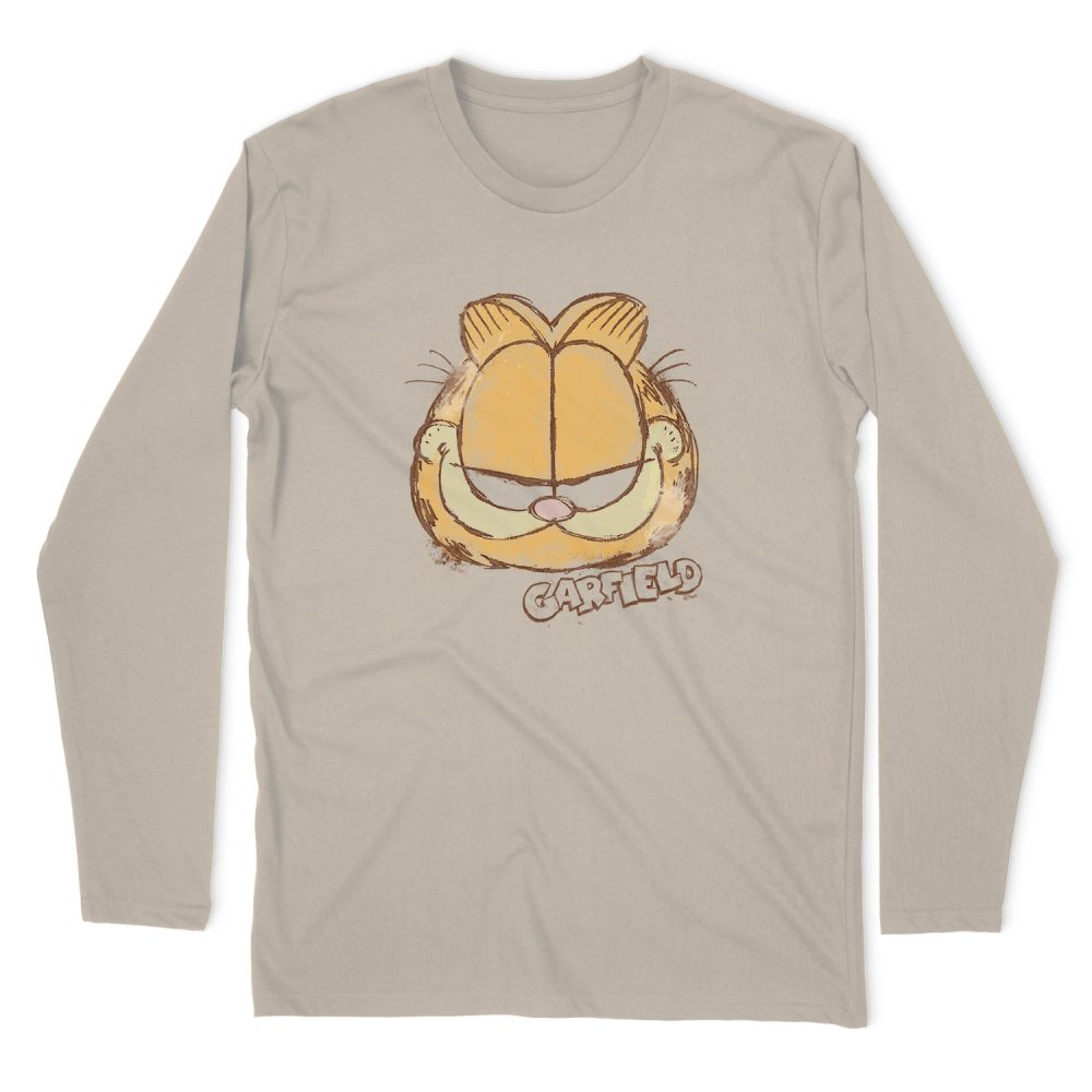GARFIELD WATER COLOR CAT LONG SLEEVE T-SHIRT