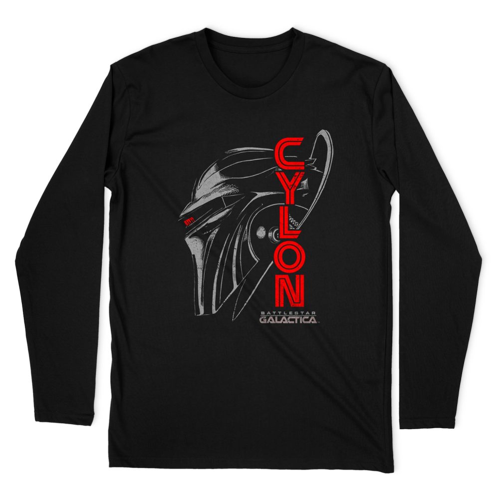 BATTLESTAR GALACTICA CYLON FACE LONG SLEEVE T-SHIRT