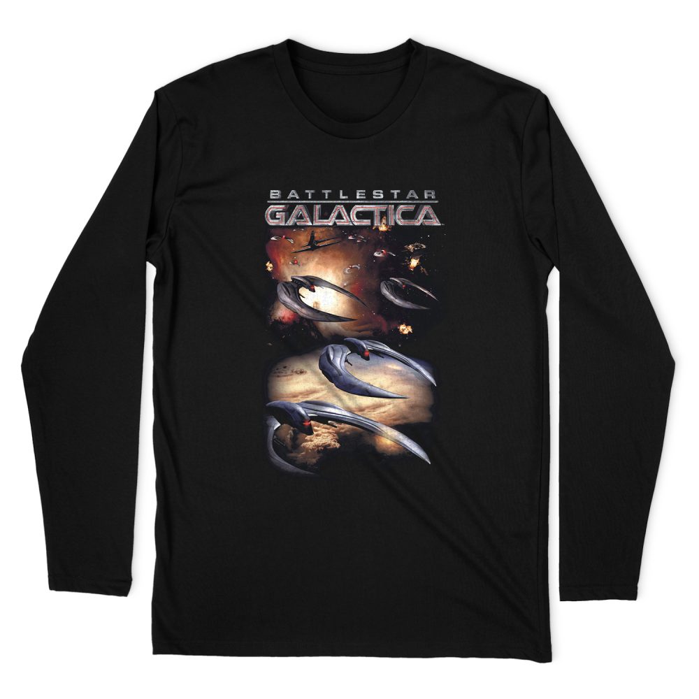 BATTLESTAR GALACTICA WHEN CYLONS ATTACK LONG SLEEVE T-SHIRT