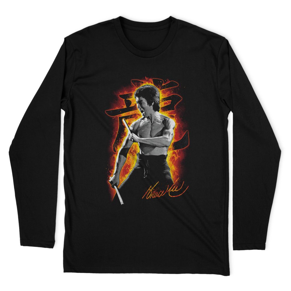 BRUCE LEE DRAGON FIRE LONG SLEEVE T-SHIRT