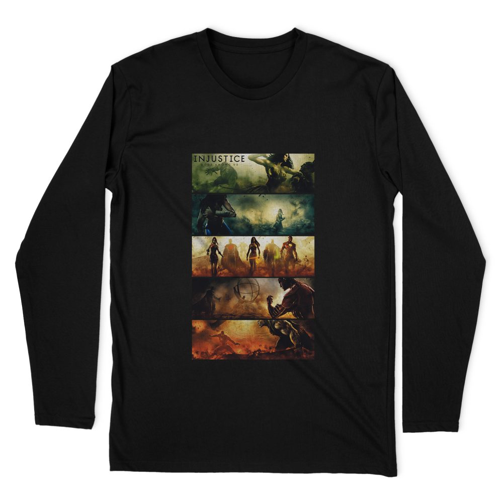 INJUSTICE GODS AMONG US PANELS LONG SLEEVE T-SHIRT