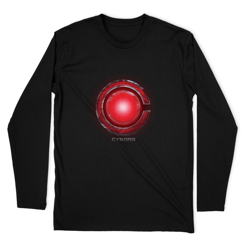 JUSTICE LEAGUE CYBORG LOGO LONG SLEEVE T-SHIRT