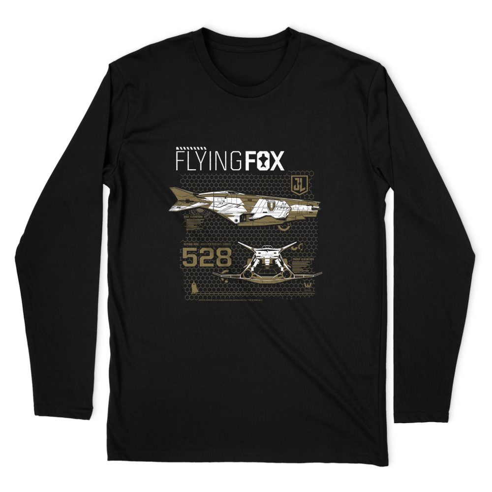 JUSTICE LEAGUE FLYING FOX LONG SLEEVE T-SHIRT