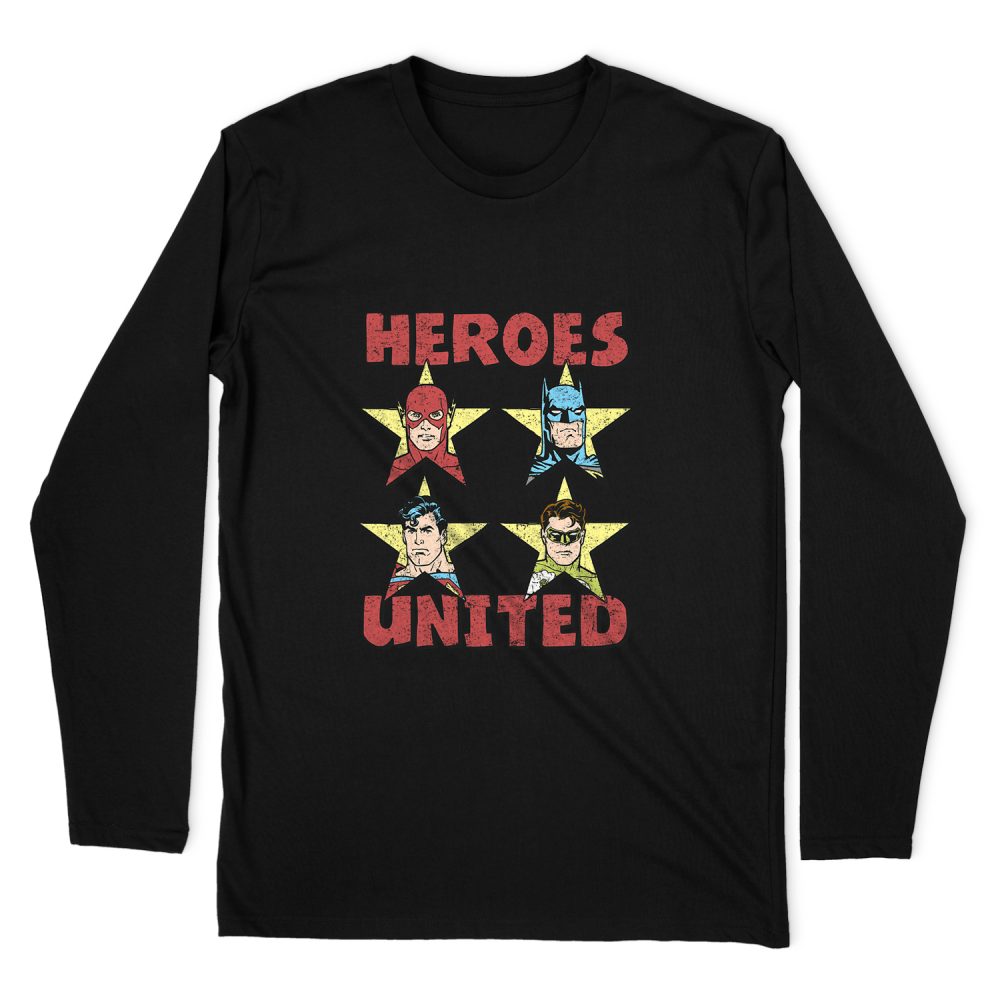 JUSTICE LEAGUE UNITED STARS LONG SLEEVE T-SHIRT