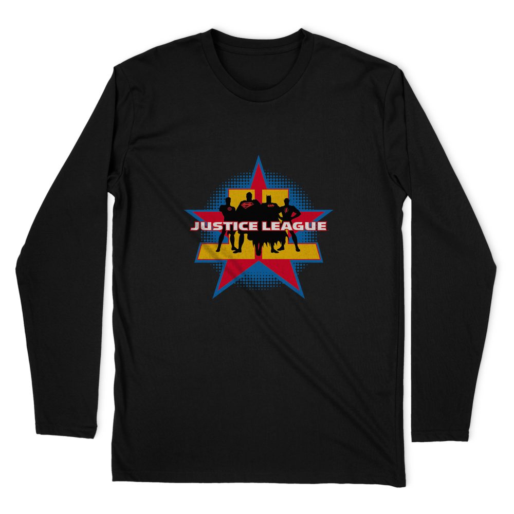 JUSTICE LEAGUE STAND TALL LONG SLEEVE T-SHIRT