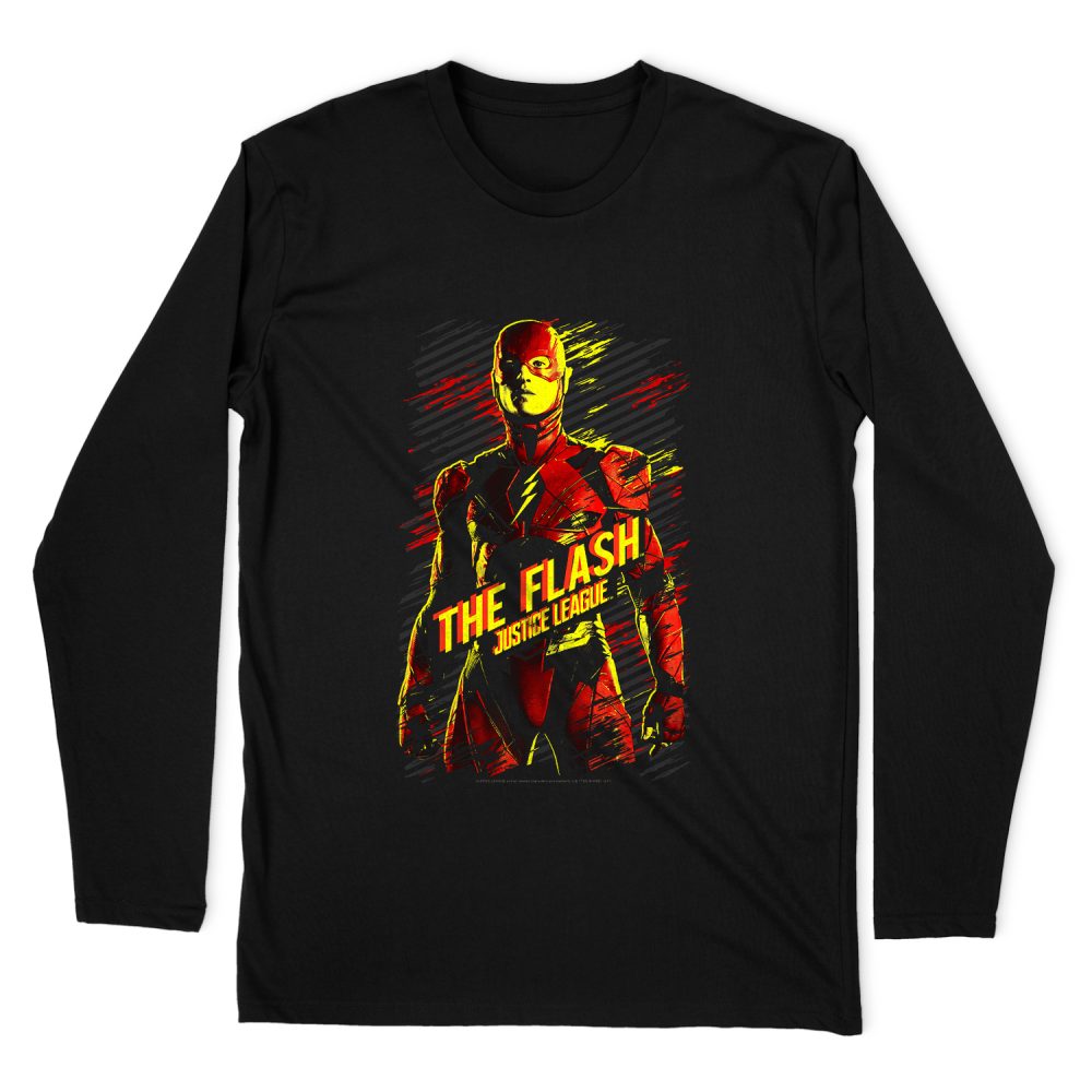 JUSTICE LEAGUE THE FLASH LONG SLEEVE T-SHIRT