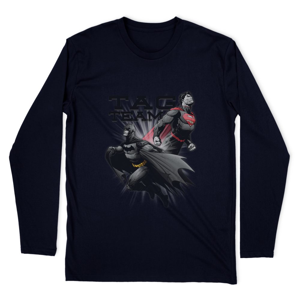 JUSTICE LEAGUE TAG TEAM LONG SLEEVE T-SHIRT