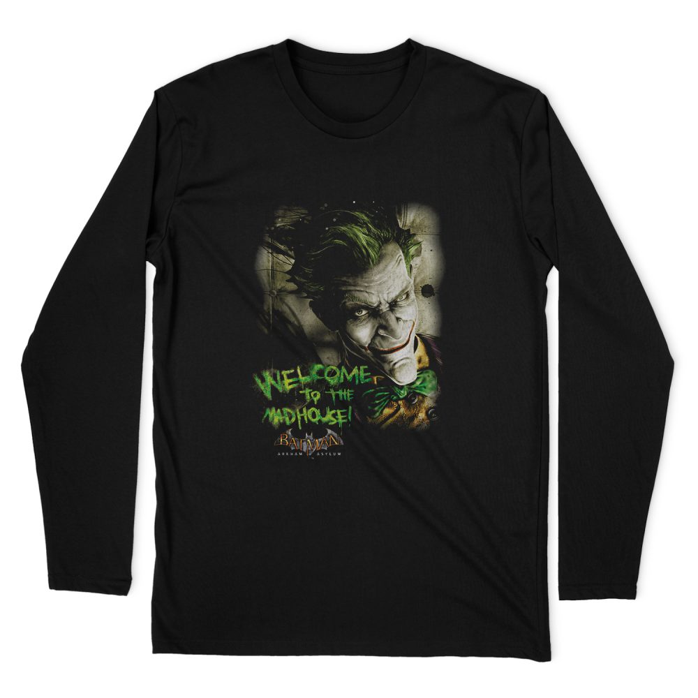BATMAN - ARKHAM WELCOME TO THE MADHOUSE LONG SLEEVE T-SHIRT