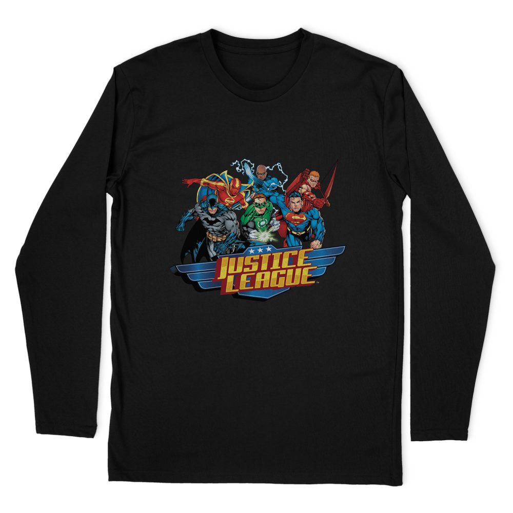 JUSTICE LEAGUE READY TO FIGHT LONG SLEEVE T-SHIRT
