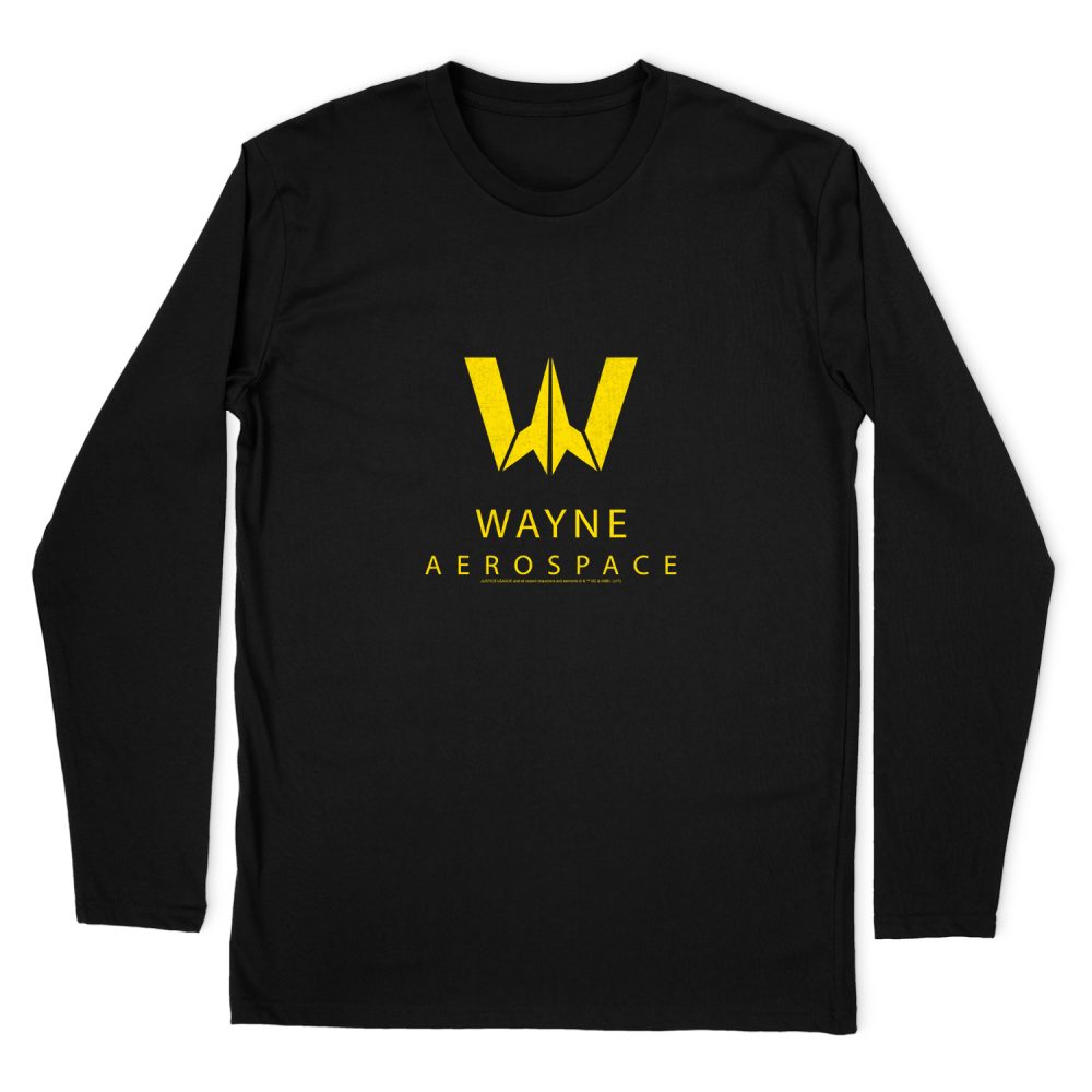 JUSTICE LEAGUE WAYNE AEROSPACE LONG SLEEVE T-SHIRT