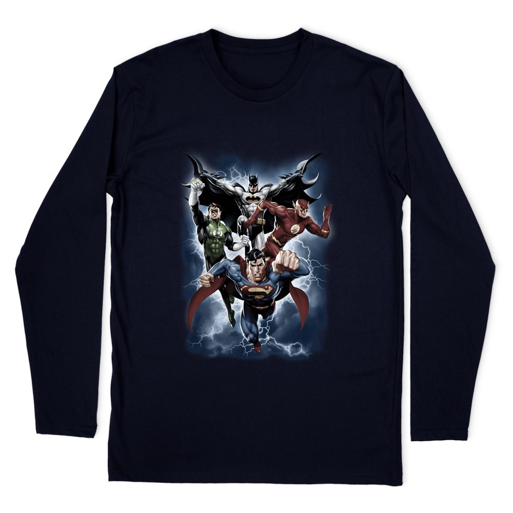 JUSTICE LEAGUE THE COMING STORM LONG SLEEVE T-SHIRT