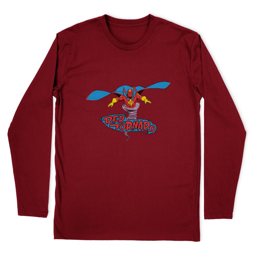 JUSTICE LEAGUE RED TORNADO LONG SLEEVE T-SHIRT