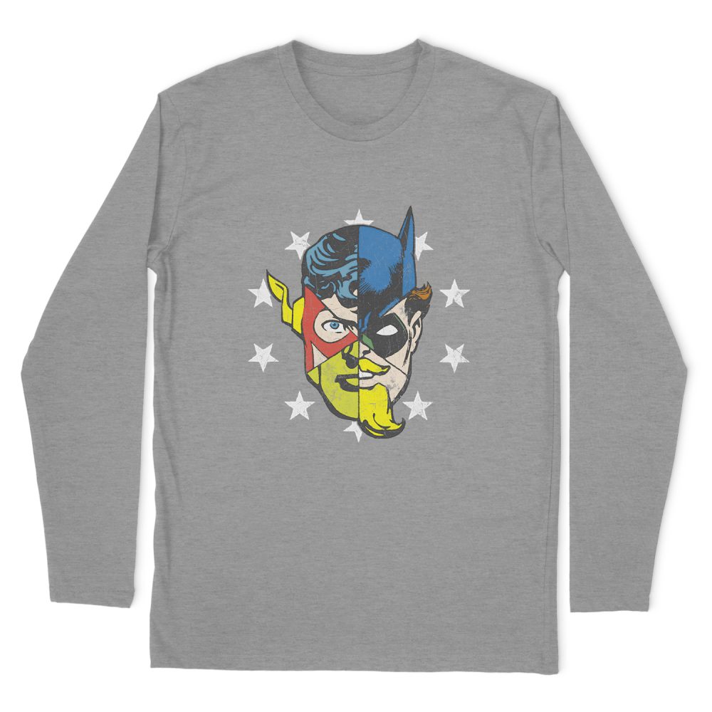 JUSTICE LEAGUE FACE OFF LONG SLEEVE T-SHIRT