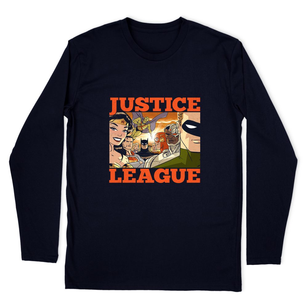 JUSTICE LEAGUE NEW DAWN GROUP LONG SLEEVE T-SHIRT