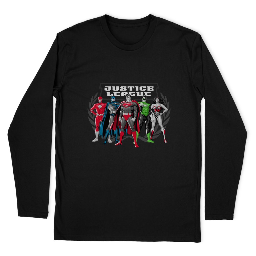 JUSTICE LEAGUE THE BIG FIVE LONG SLEEVE T-SHIRT