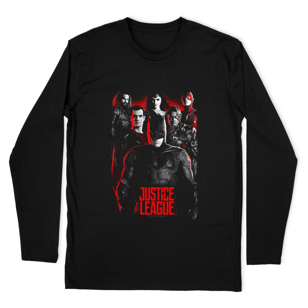 JUSTICE LEAGUE THE LEAGUE LONG SLEEVE T-SHIRT