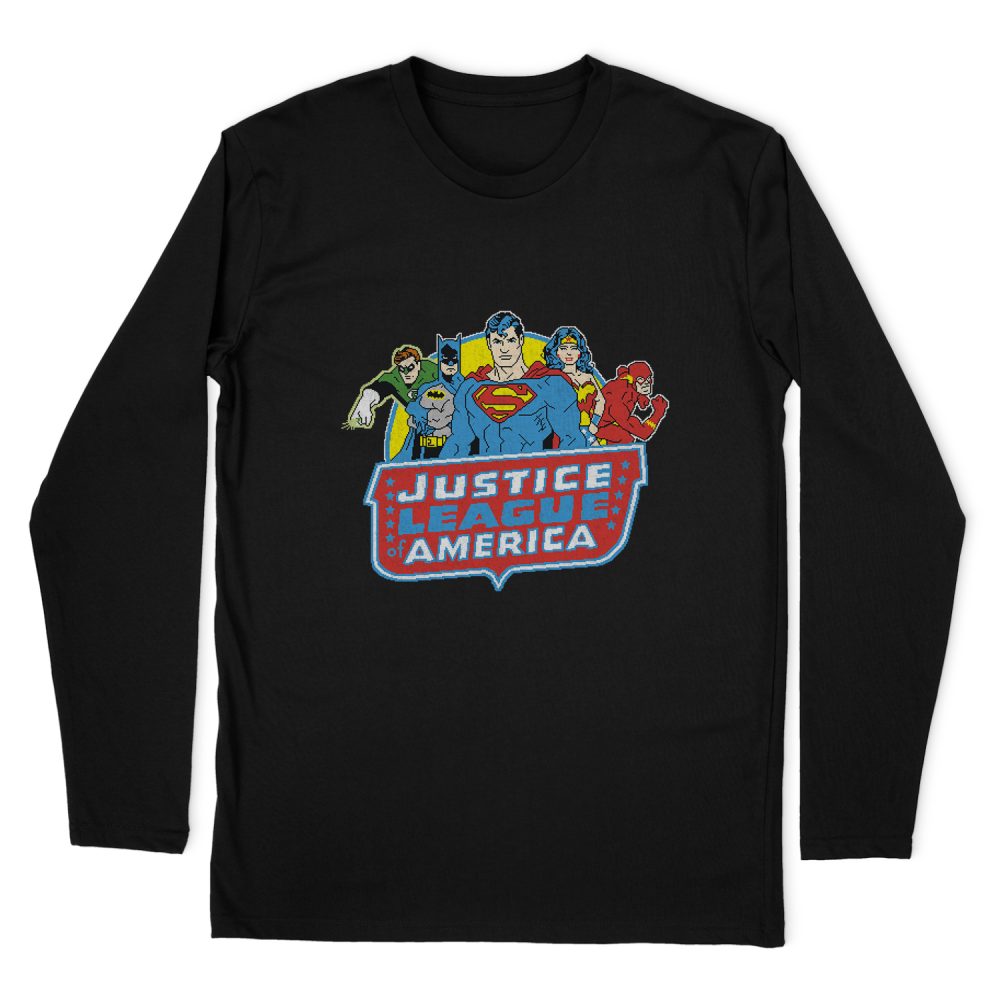 DC COMICS 8 BIT LEAGUE LONG SLEEVE T-SHIRT