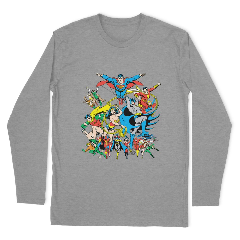 DC COMICS JUSTICE LEAGUE ASSEMBLE LONG SLEEVE T-SHIRT