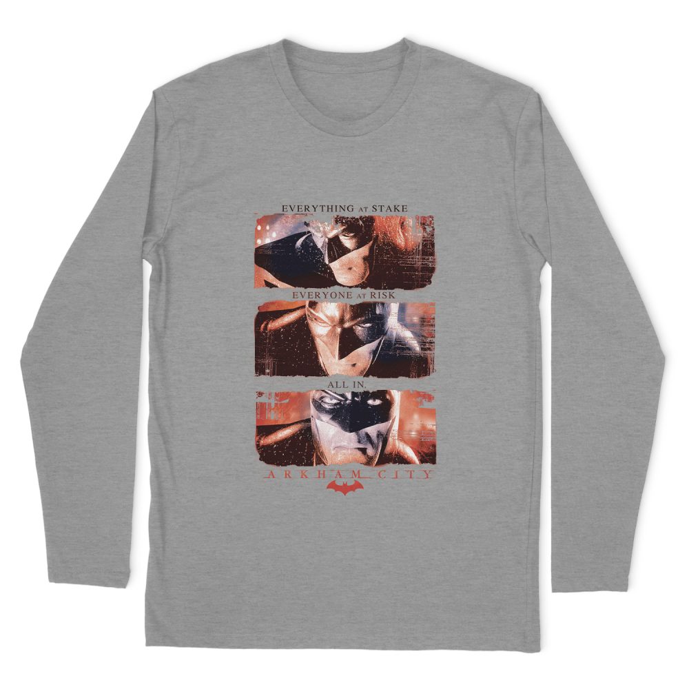 BATMAN ARKHAM CITY ALL IN LONG SLEEVE T-SHIRT