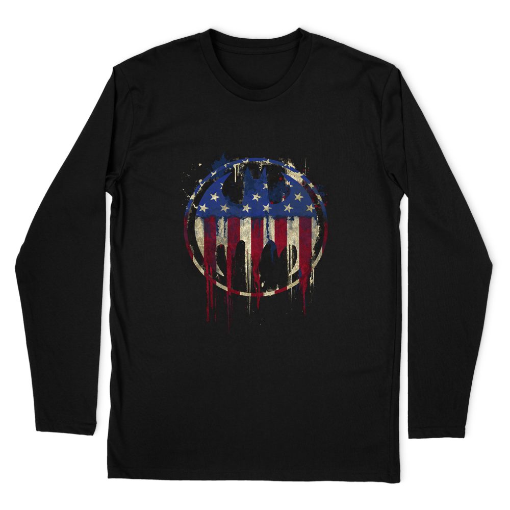 BATMAN BLEEDING SIGNAL LONG SLEEVE T-SHIRT