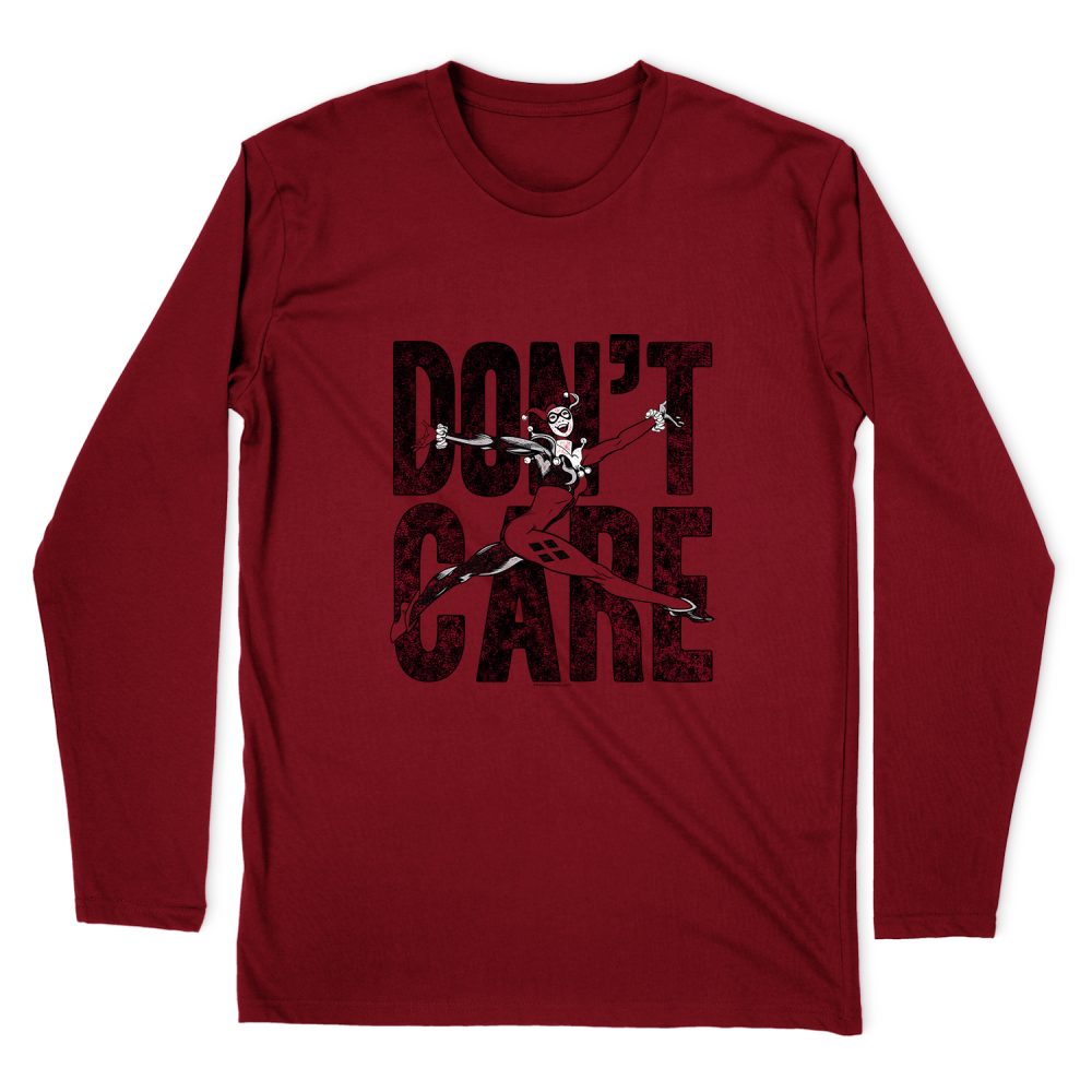 HARLEY QUINN  DON'T CARE LONG SLEEVE T-SHIRT