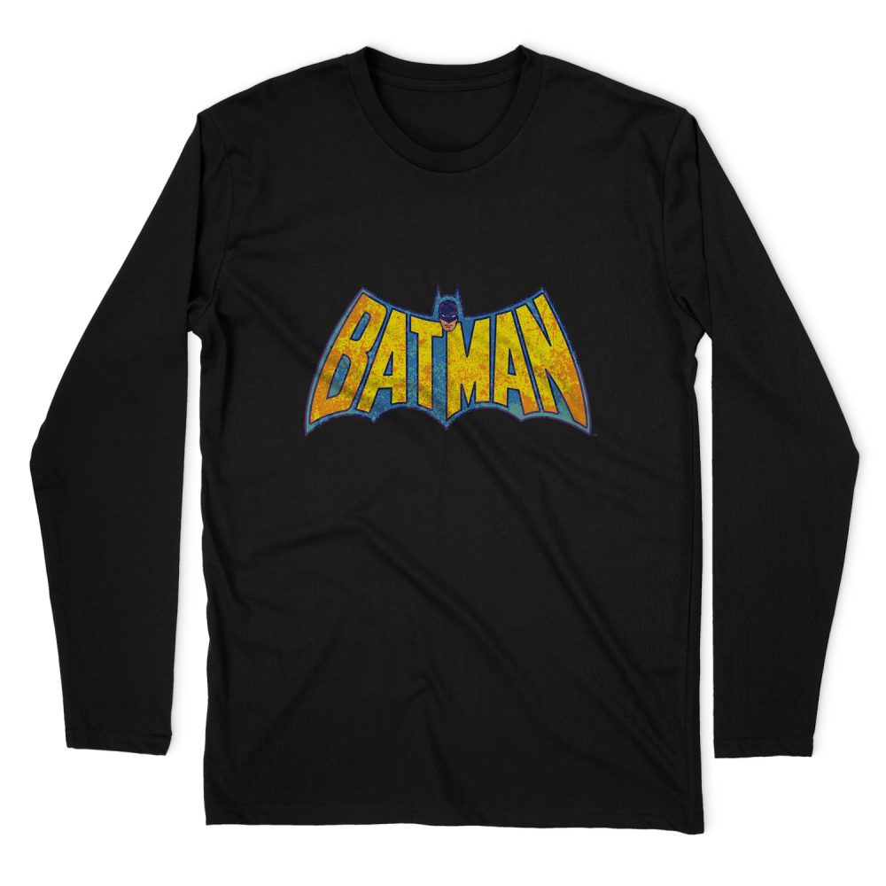 DC COMICS BATMAN NEON DISTRESS LOGO LONG SLEEVE T-SHIRT