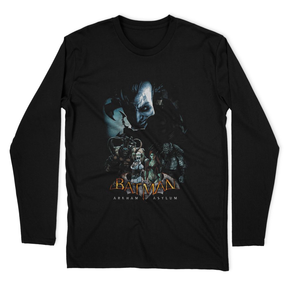 BATMAN - ARKHAM FIVE AGAINST ONE LONG SLEEVE T-SHIRT