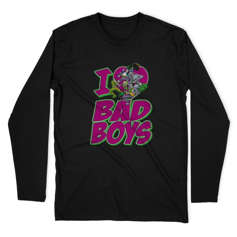DC COMICS I HEART BAD BOYS LONG SLEEVE T-SHIRT