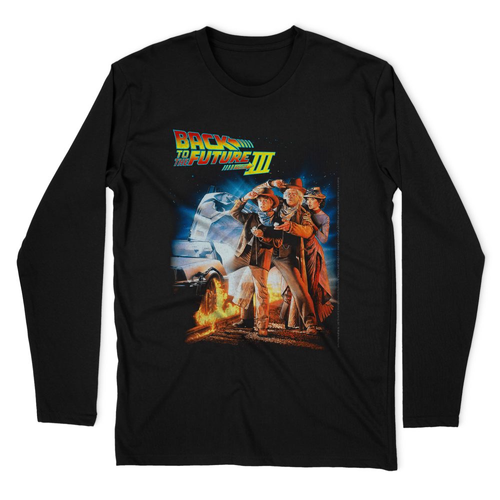 BACK TO THE FUTURE III POSTER LONG SLEEVE T-SHIRT