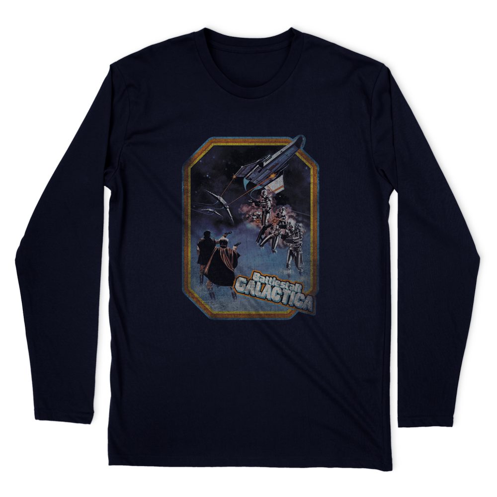 BATTLESTAR GALACTICA POSTER IRON ON LONG SLEEVE T-SHIRT