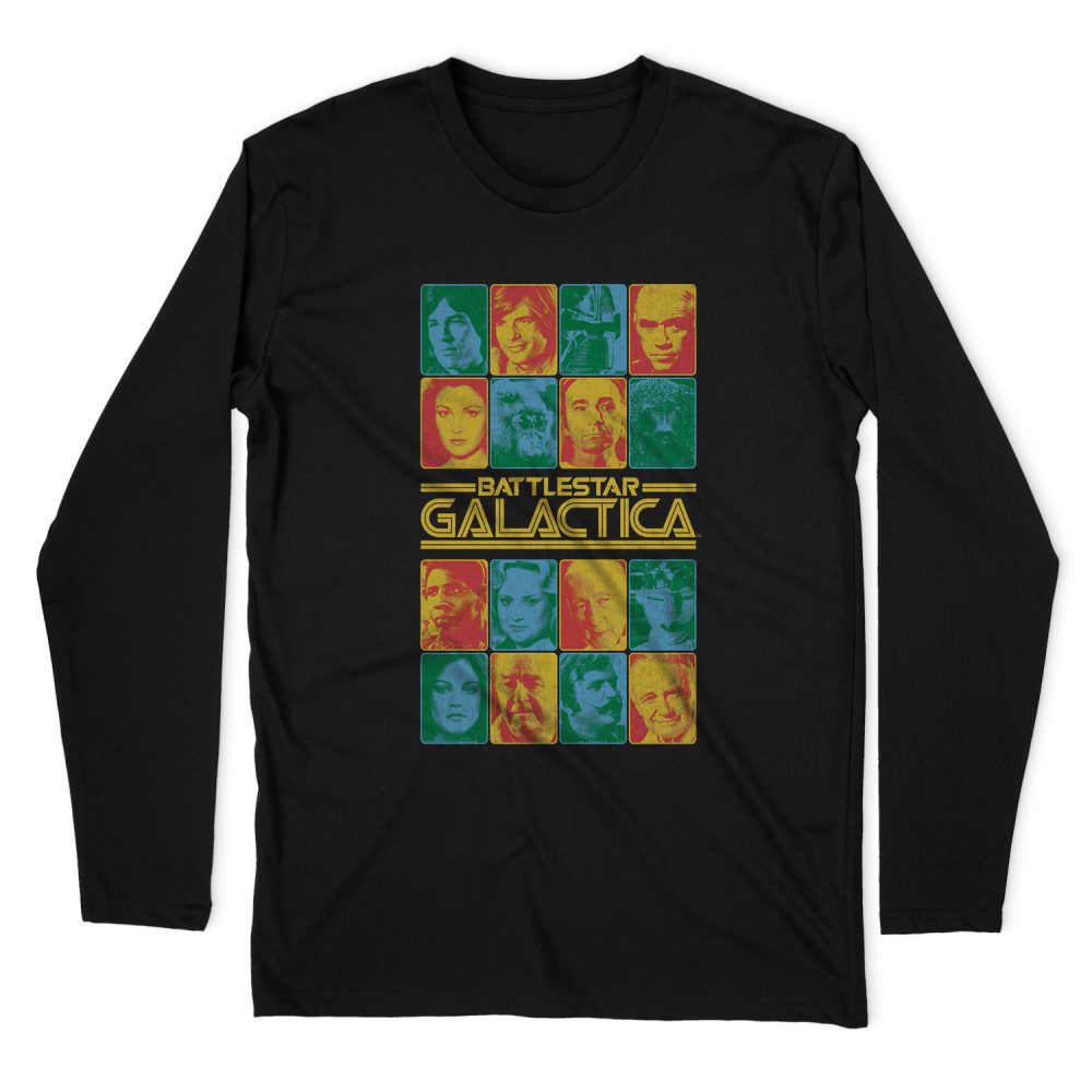 BATTLESTAR GALACTICA CREST OF SHIPS LONG SLEEVE T-SHIRT