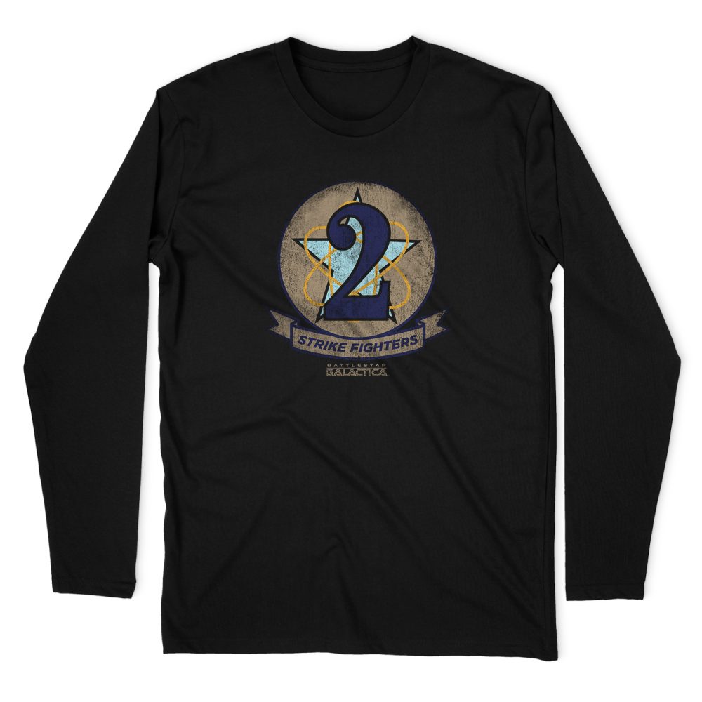 BATTLESTAR GALACTICA STRIKE FIGHTERS BADGE LONG SLEEVE T-SHIRT