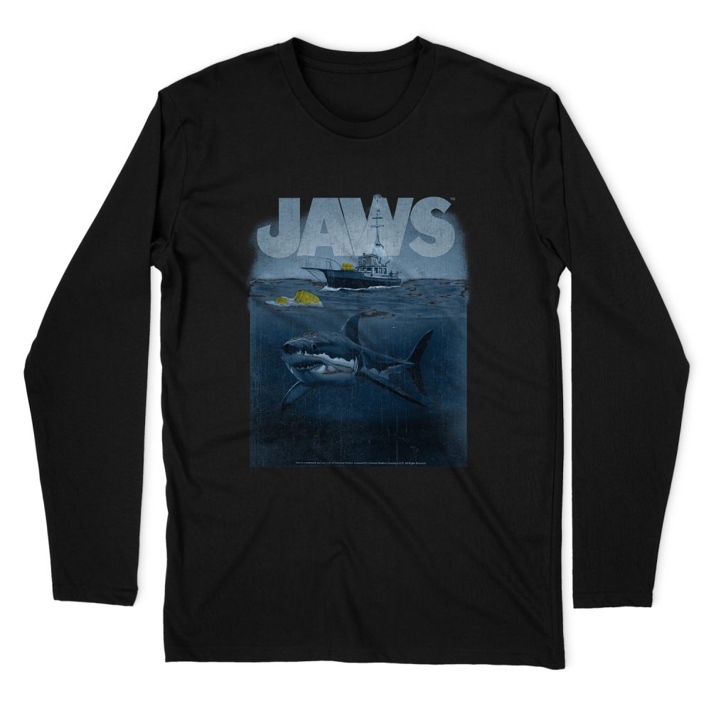 JAWS SILHOUETTE LONG SLEEVE T-SHIRT