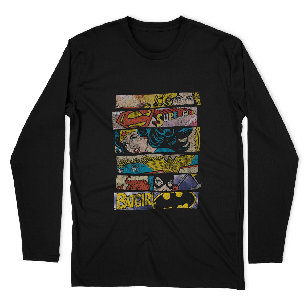 DC COMICS THREE OF A KIND LONG SLEEVE T-SHIRT