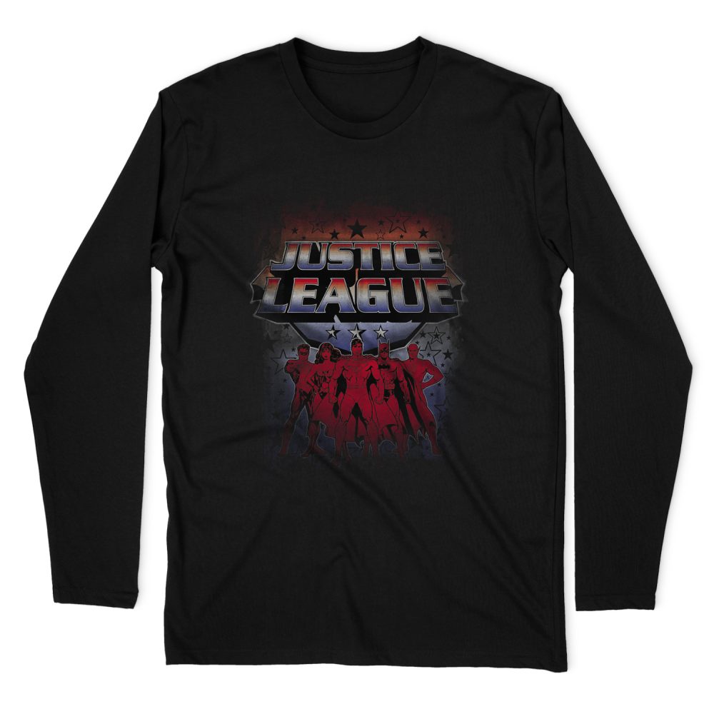 JUSTICE LEAGUE STAR LEAGUE LONG SLEEVE T-SHIRT