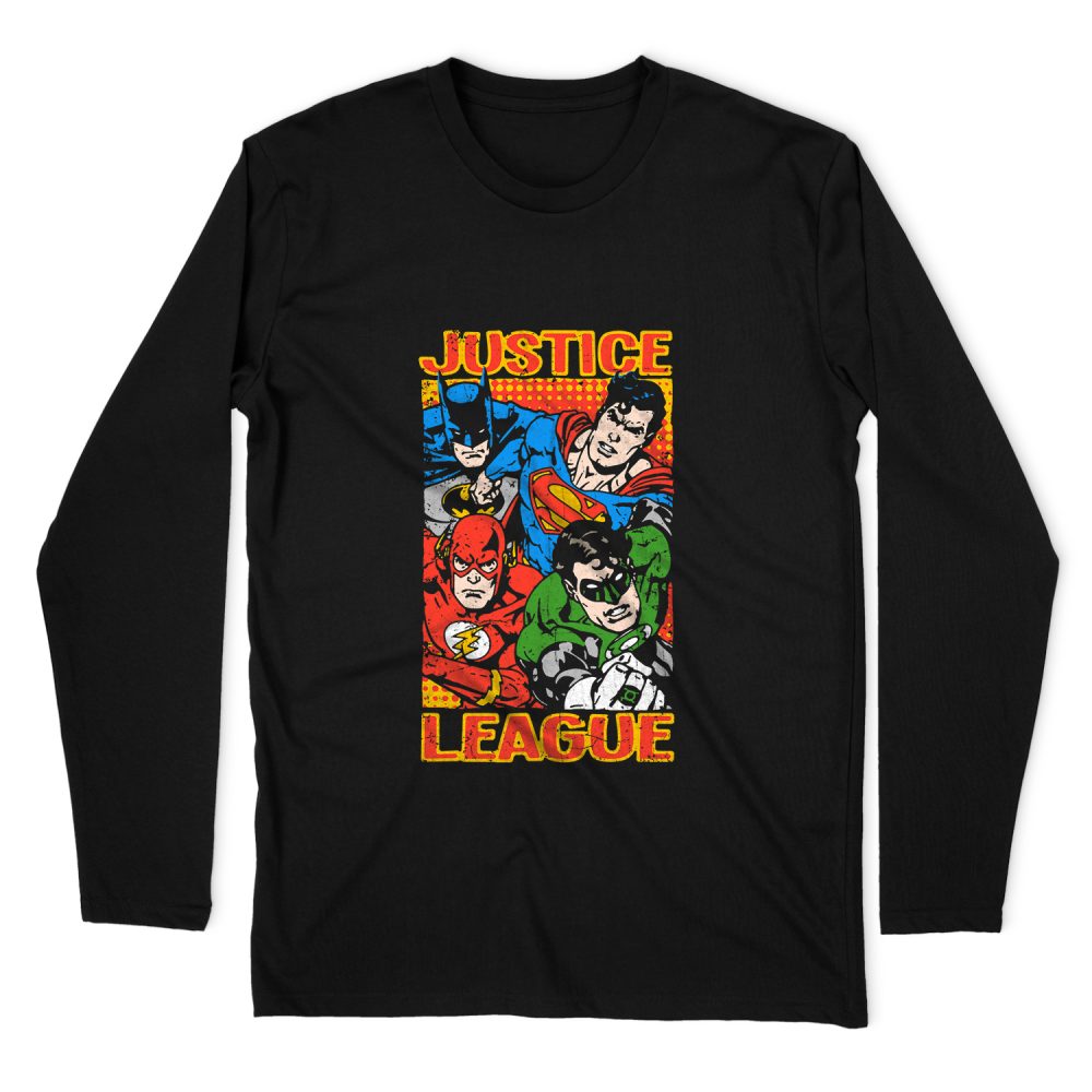 JUSTICE LEAGUE HERO MASHUP LONG SLEEVE T-SHIRT